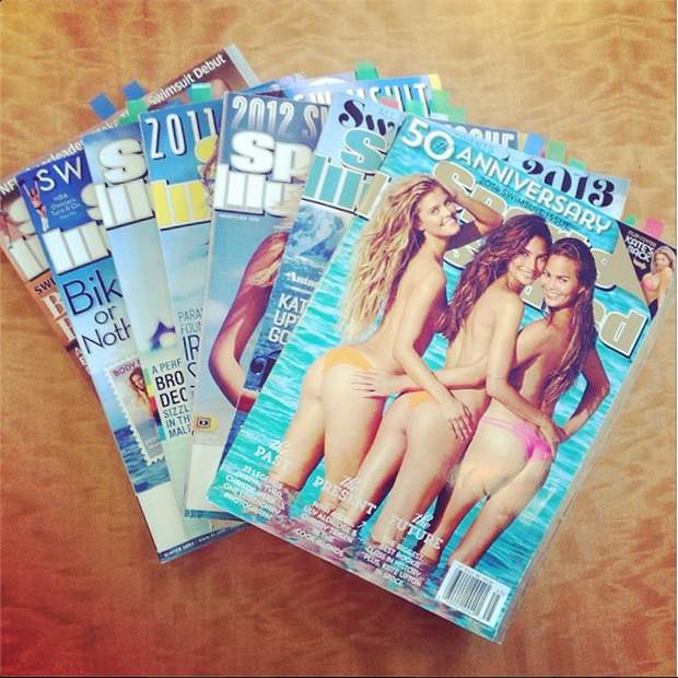 The bibles of the past seven years of my life! @si_swimsuit #nyc #aroundtheworld #reflecting –@iamjessicagomes
